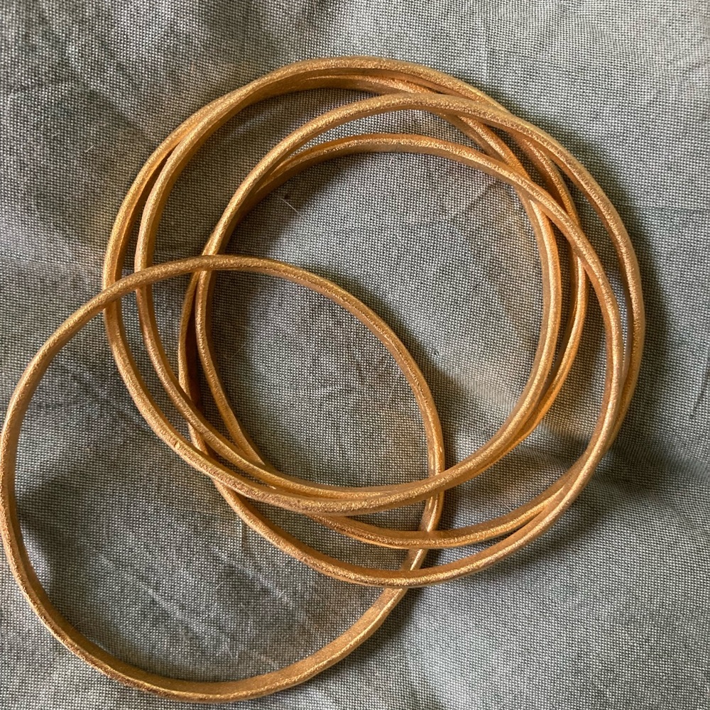 Gold -multi hoop bracelet.